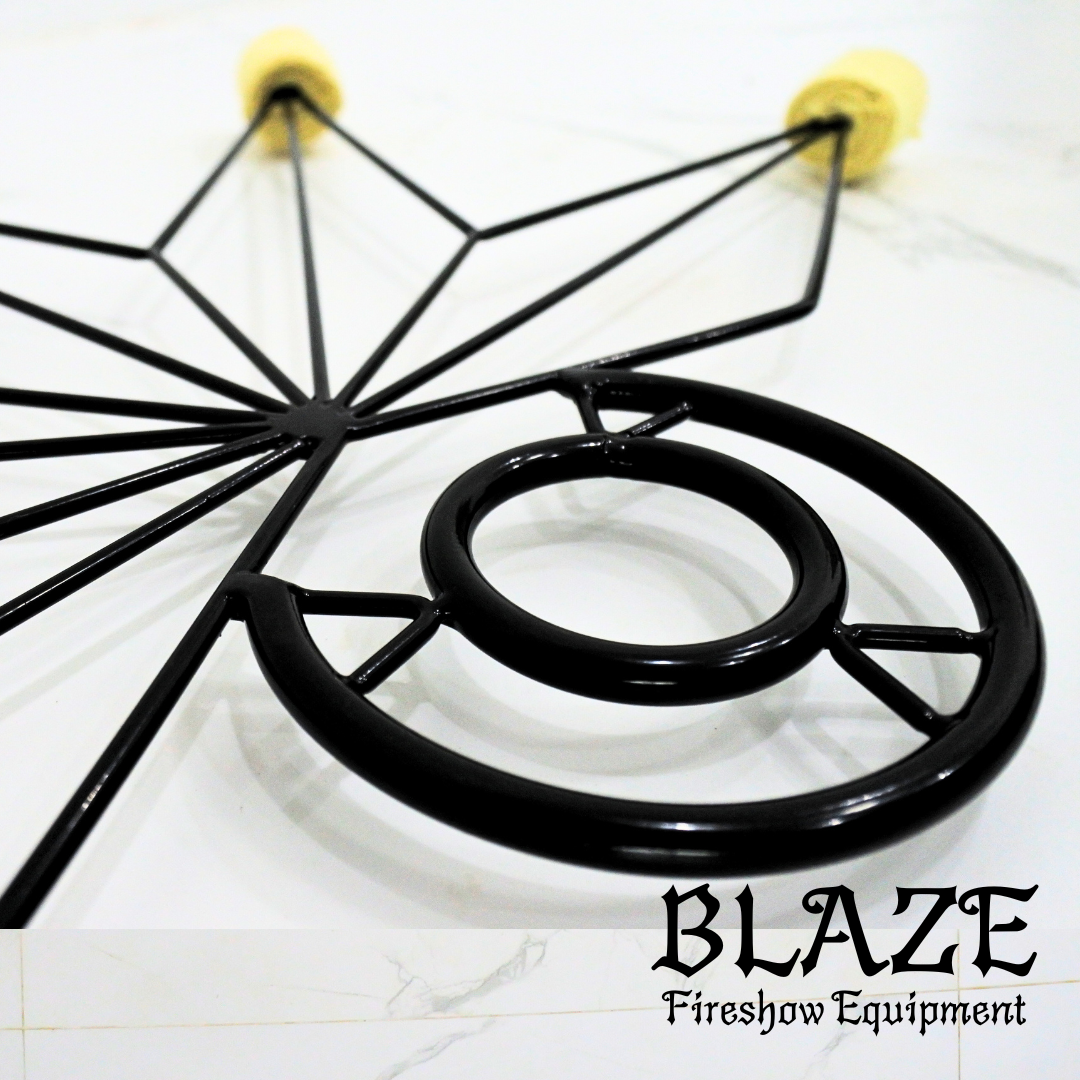 Star Fire Fan for Fire spinning, Fire dancing.