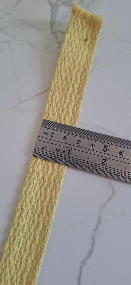 1 Inch/25mm Kevlar, Flat Wick, Sold per Meter, 1.5mm Thick