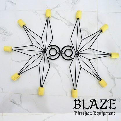 Star Fire Fan for Fire spinning, Fire dancing.