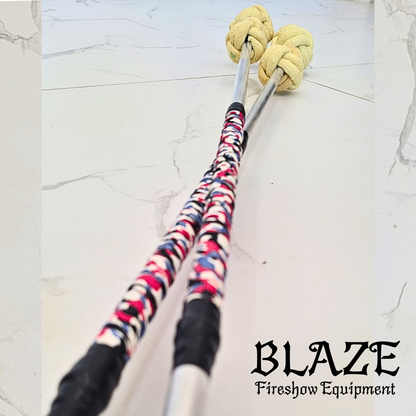 Double Monkey Fist Fire Stick with Kevlar