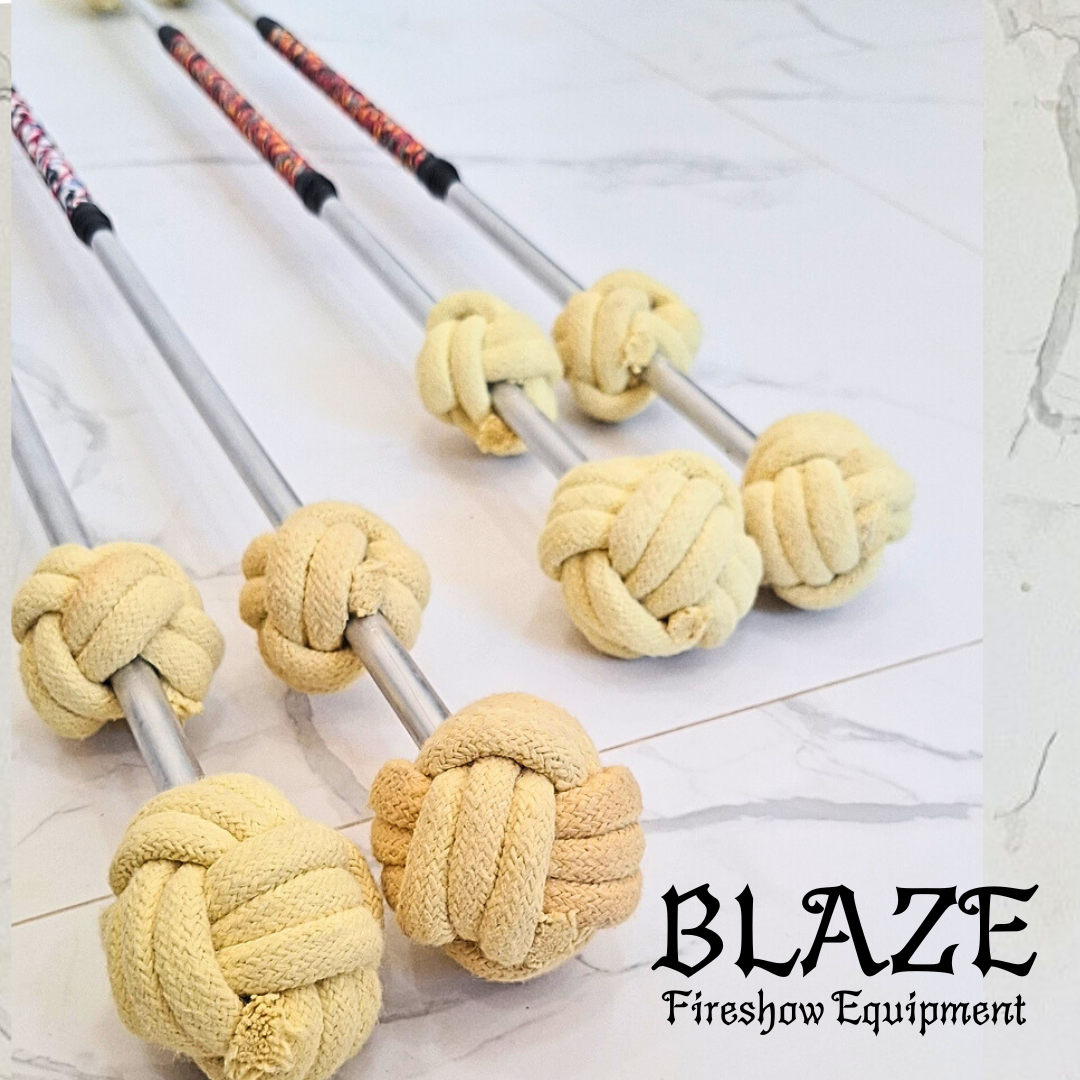 Double Monkey Fist Fire Stick with Kevlar