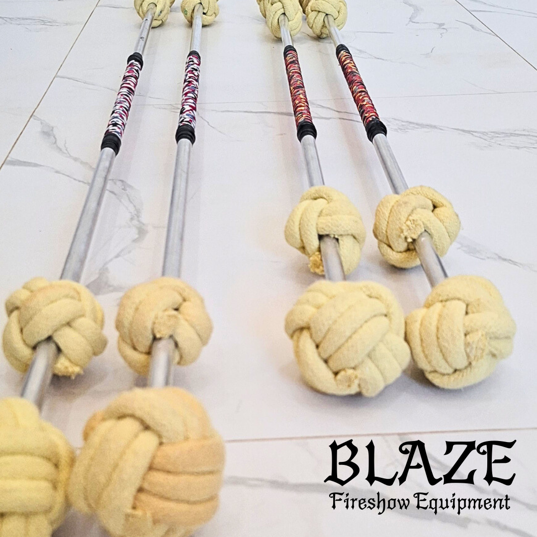 Double Monkey Fist Fire Stick with Kevlar