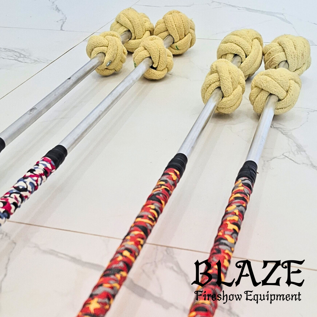 Double Monkey Fist Fire Stick with Kevlar