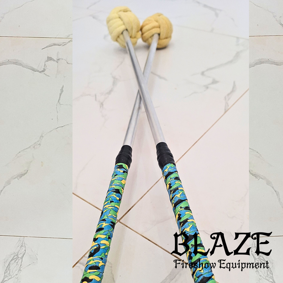 Single Monkey Fist Fire Stick with Kevlar