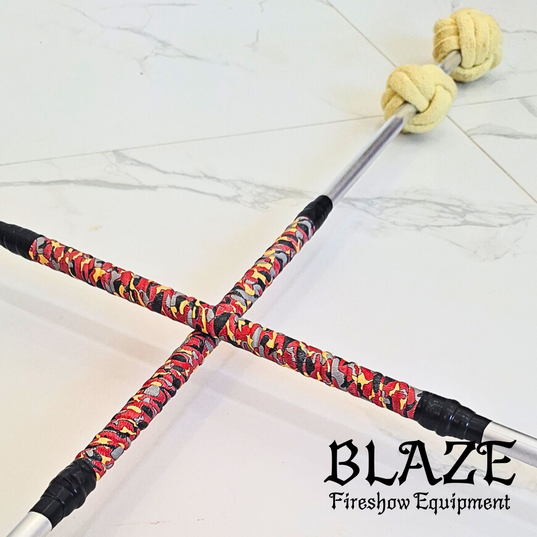 Double Monkey Fist Fire Stick with Kevlar