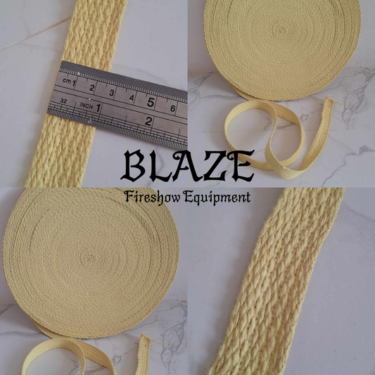 1 Inch/25mm Kevlar, Flat Wick, Sold per Meter, 1.5mm Thick