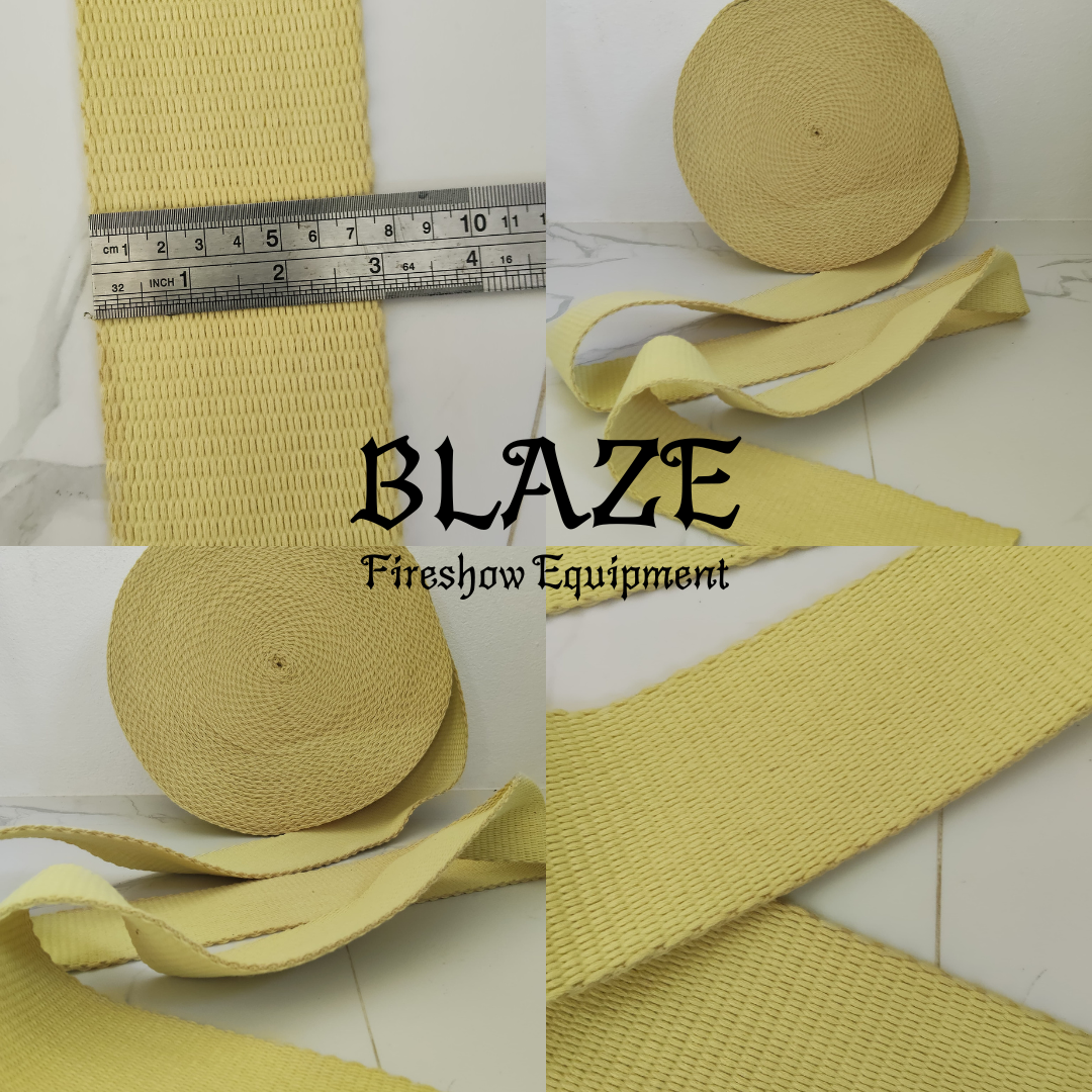 3 Inch/75mm Kevlar, Flat Wick, Sold per Meter, 3mm Thick
