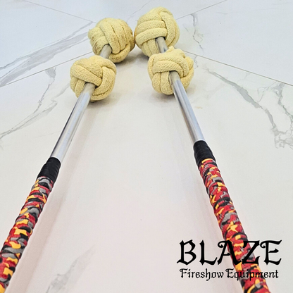 Double Monkey Fist Fire Stick with Kevlar