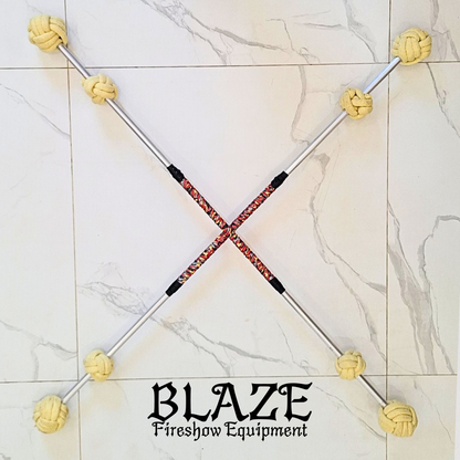 Double Monkey Fist Fire Stick with Kevlar