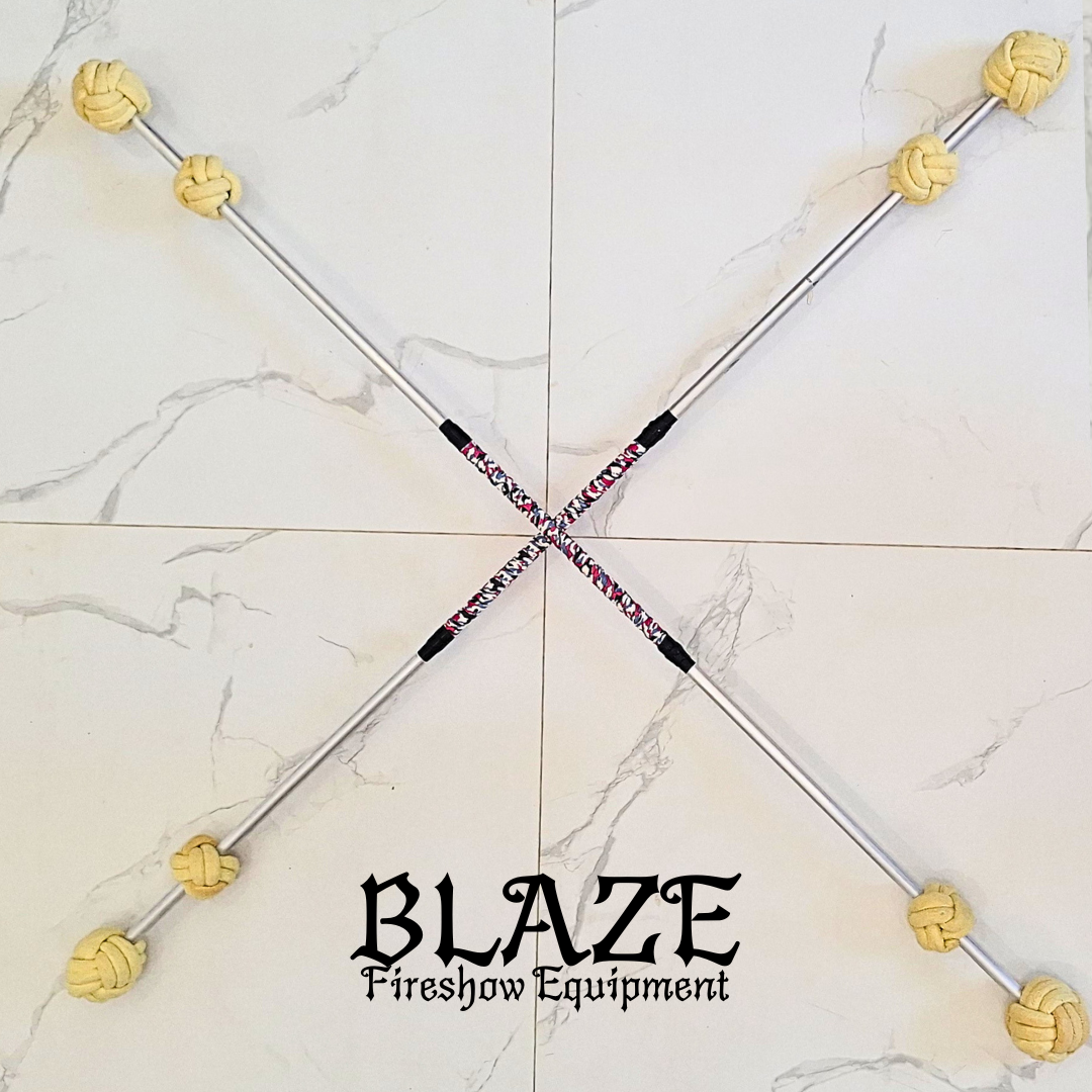 Double Monkey Fist Fire Stick with Kevlar