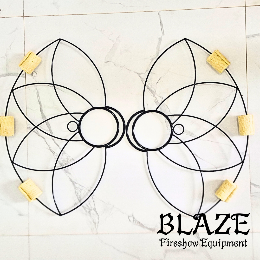 Curve Fire Fan for Fire spinning, Fire dancing.