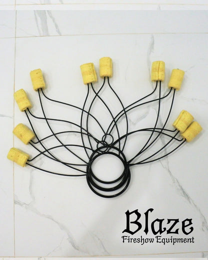 Lotus Fire Fan for Fire spinning, Fire dancing.